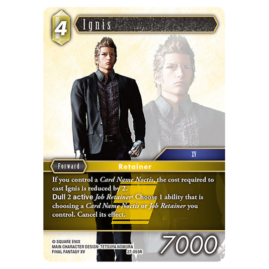 Ignis 27-055R card from the Final Fantasy set Journey of Discovery
