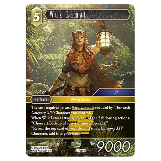 Wuk Lamat 27-056H card from the Final Fantasy set Journey of Discovery