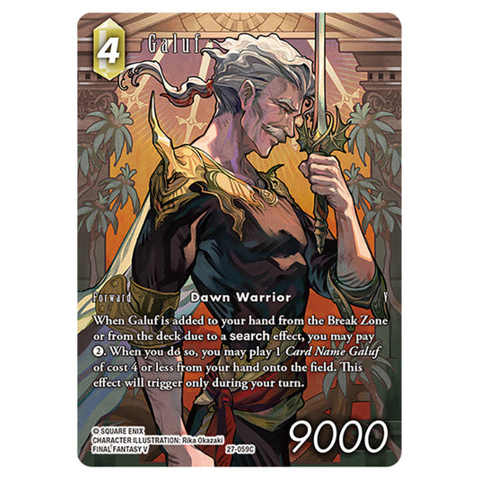 Galuf 27-059C-a card from the Final Fantasy set Journey of Discovery