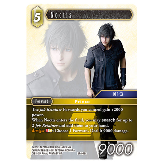 Noctis 27-066L card from the Final Fantasy set Journey of Discovery