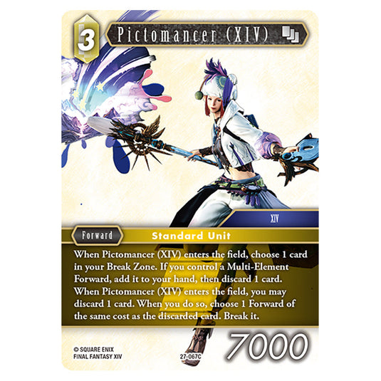 Pictomancer (XIV) 27-067C card from the Final Fantasy set Journey of Discovery