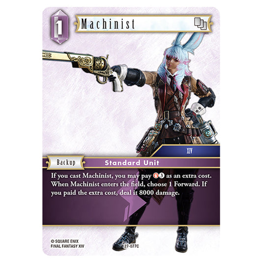 Machinist 27-077C card from the Final Fantasy set Journey of Discovery