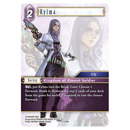 Kylma 27-078R card from the Final Fantasy set Journey of Discovery