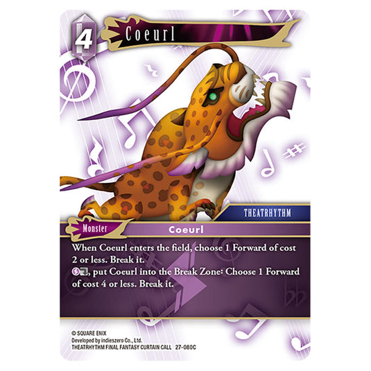 Coeurl 27-080C card from the Final Fantasy set Journey of Discovery