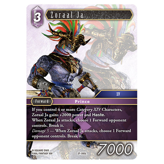 Zoraal Ja 27-085L card from the Final Fantasy set Journey of Discovery