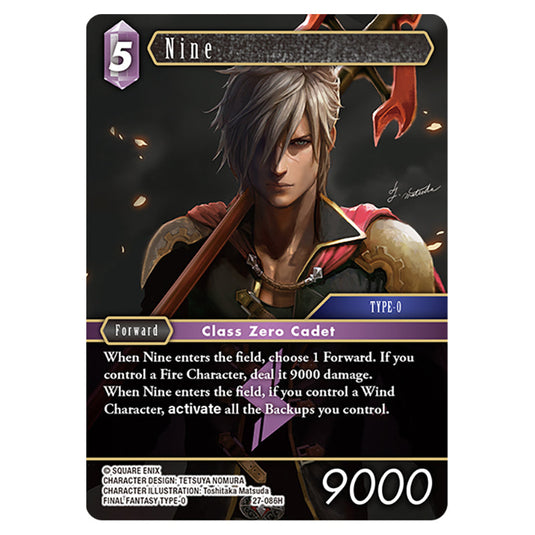 Nine 27-086H card from the Final Fantasy set Journey of Discovery