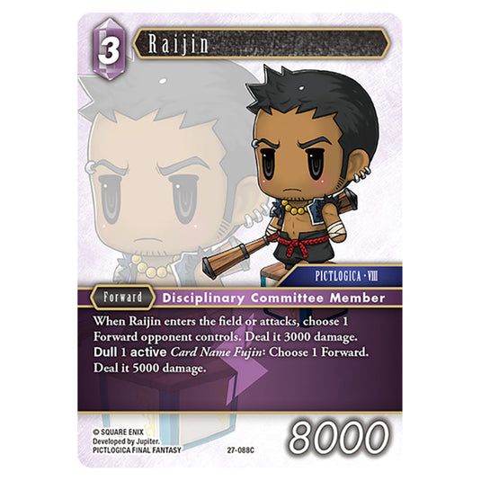 Raijin 27-088C card from the Final Fantasy set Journey of Discovery