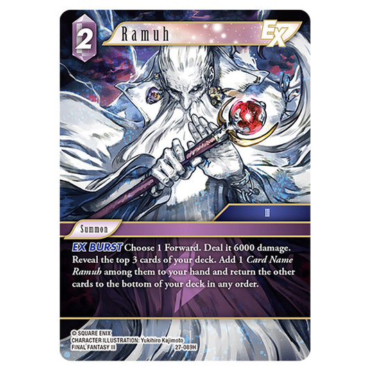 Ramuh 27-089H card from the Final Fantasy set Journey of Discovery