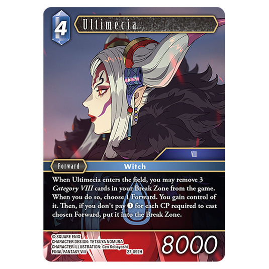 Ultimecia 27-092H card from the Final Fantasy set Journey of Discovery