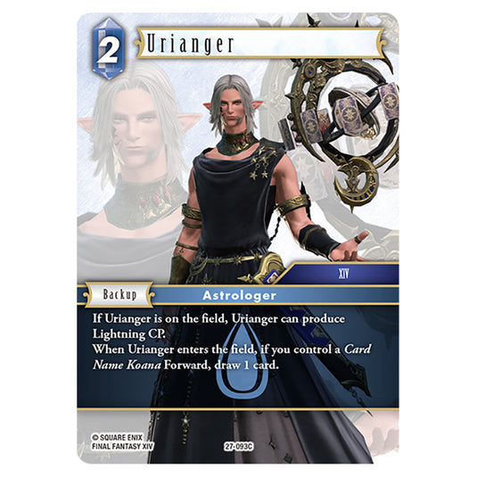 Urianger 27-093C card from the Final Fantasy set Journey of Discovery
