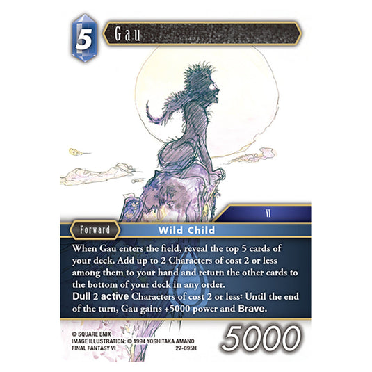 Gau 27-095H card from the Final Fantasy set Journey of Discovery