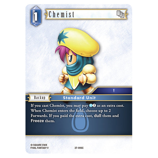 Chemist 27-096C card from the Final Fantasy set Journey of Discovery