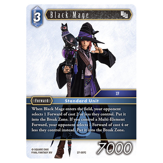 Black Mage 27-097C card from the Final Fantasy set Journey of Discovery