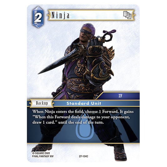 Ninja 27-104C card from the Final Fantasy set Journey of Discovery