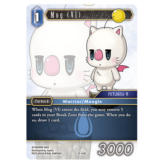 Mog (VI) 27-106C card from the Final Fantasy set Journey of Discovery