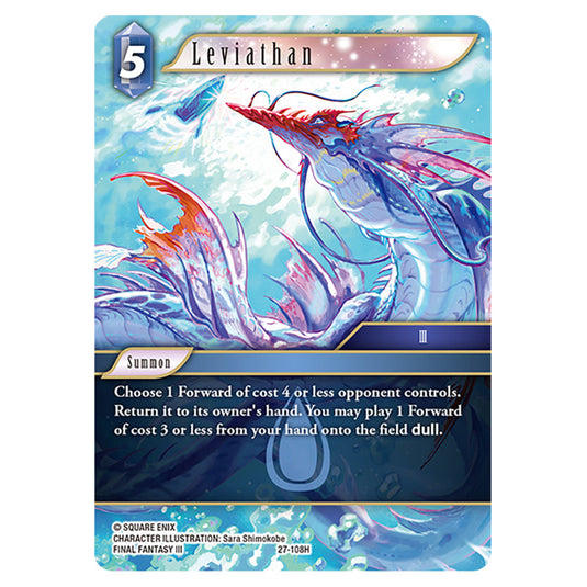 Leviathan 27-108H card from the Final Fantasy set Journey of Discovery