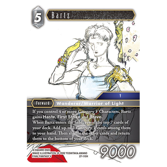 Bartz 27-110H card from the Final Fantasy set Journey of Discovery