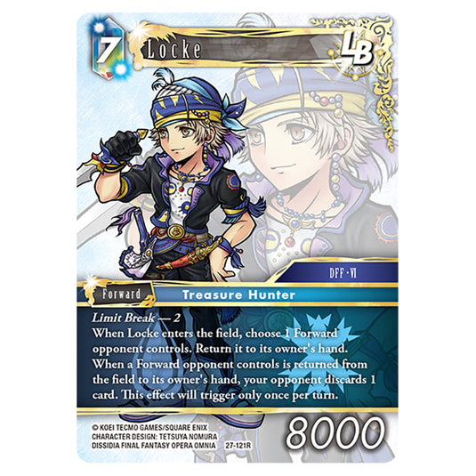 Locke 27-121R card from the Final Fantasy set Journey of Discovery