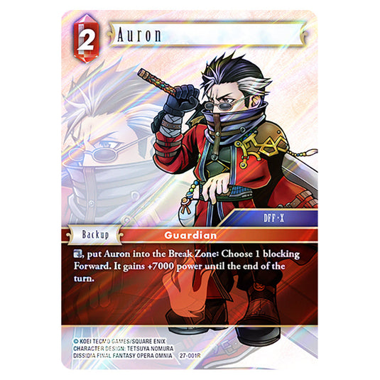 Auron 27-001R card from the Final Fantasy set Journey of Discovery