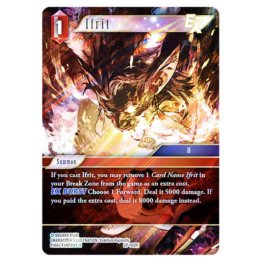 Ifrit 27-002H card from the Final Fantasy set Journey of Discovery