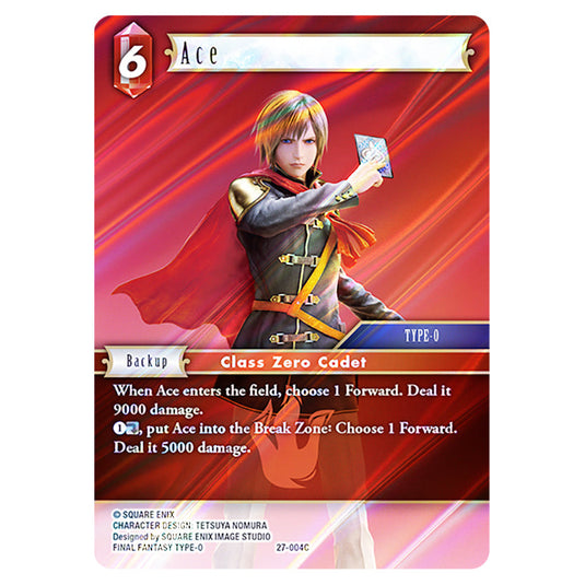 Ace 27-004C card from the Final Fantasy set Journey of Discovery
