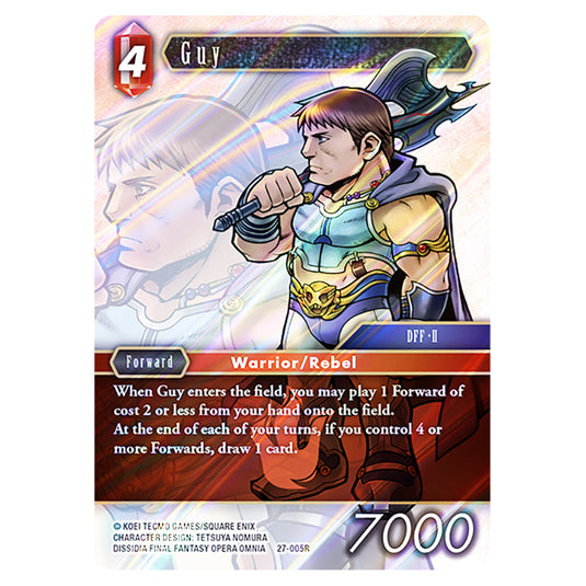 Guy 27-005R card from the Final Fantasy set Journey of Discovery
