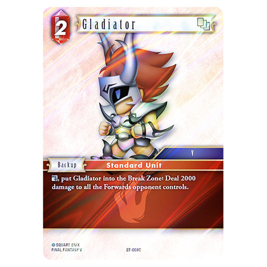 Gladiator 27-008C card from the Final Fantasy set Journey of Discovery