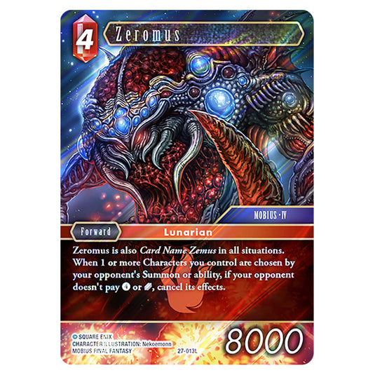 Zeromus 27-013L card from the Final Fantasy set Journey of Discovery