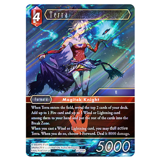 Terra 27-014H card from the Final Fantasy set Journey of Discovery