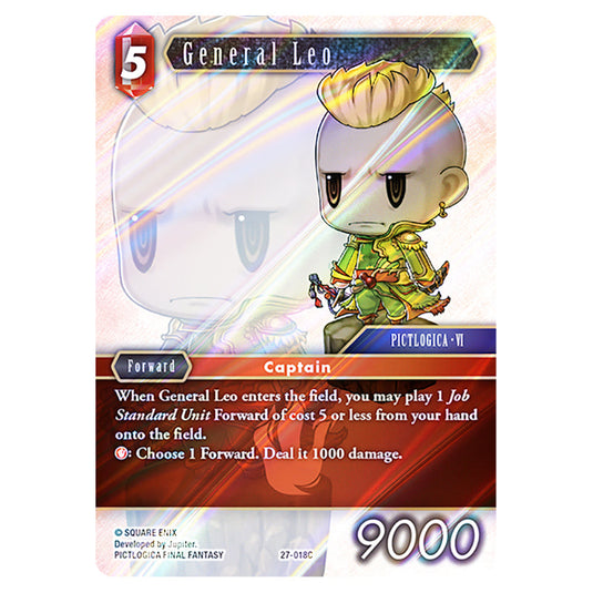 General Leo 27-018C card from the Final Fantasy set Journey of Discovery