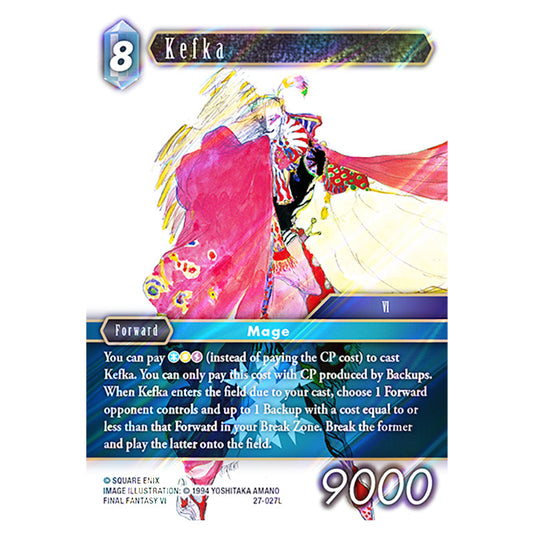 Kefka 27-027L card from the Final Fantasy set Journey of Discovery