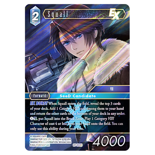 Squall 27-030H card from the Final Fantasy set Journey of Discovery