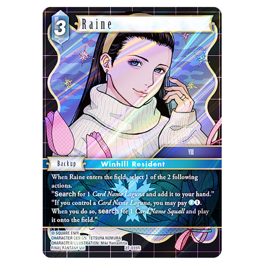 Raine 27-035R card from the Final Fantasy set Journey of Discovery