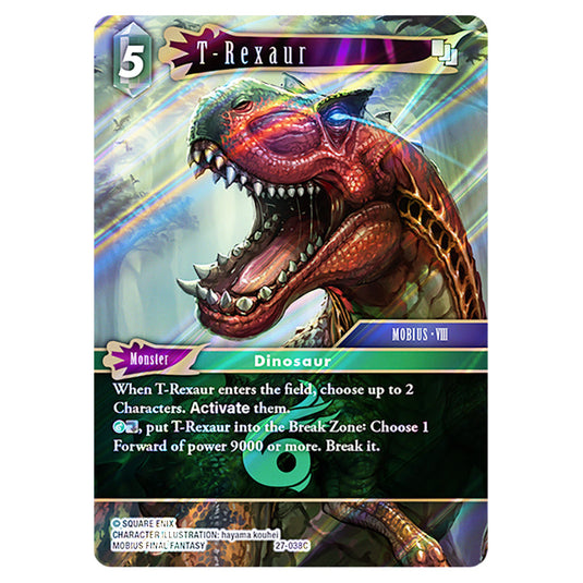 T-Rexaur 27-038C card from the Final Fantasy set Journey of Discovery