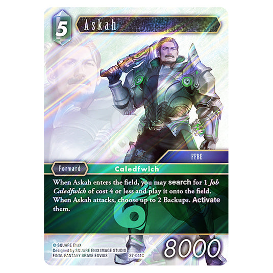 Askah 27-041C card from the Final Fantasy set Journey of Discovery