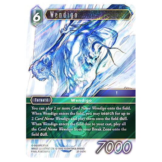 Wendigo 27-047H card from the Final Fantasy set Journey of Discovery