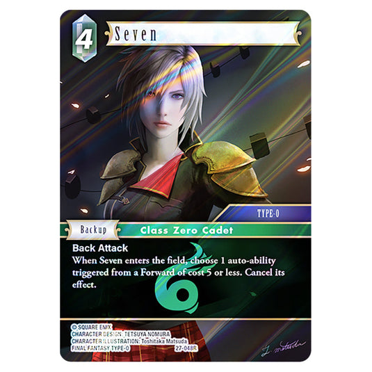 Seven 27-048R card from the Final Fantasy set Journey of Discovery