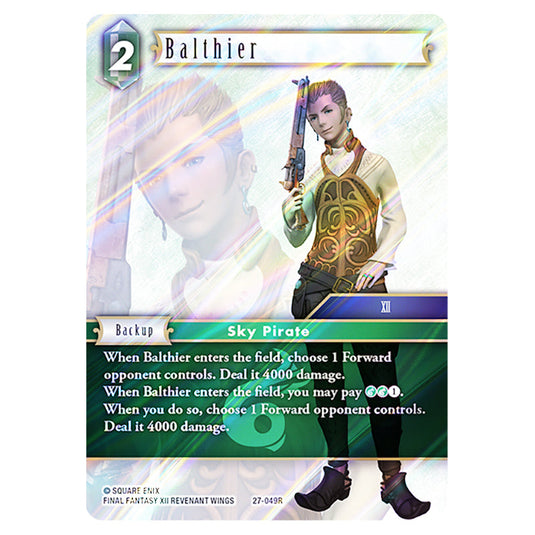 Balthier 27-049R card from the Final Fantasy set Journey of Discovery