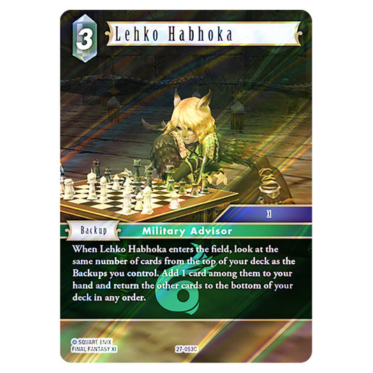 Lehko Habhoka 27-053C card from the Final Fantasy set Journey of Discovery