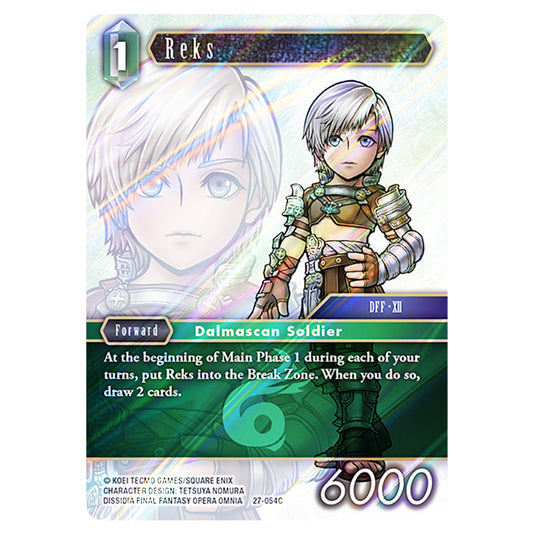 Reks 27-054C card from the Final Fantasy set Journey of Discovery
