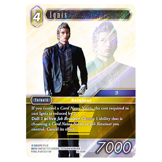 Ignis 27-055R card from the Final Fantasy set Journey of Discovery