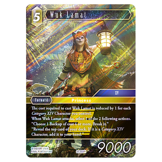 Wuk Lamat 27-056H card from the Final Fantasy set Journey of Discovery