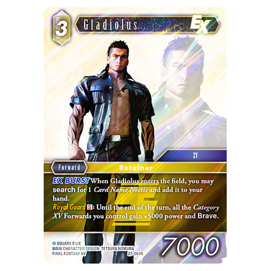 Gladiolus 27-060R card from the Final Fantasy set Journey of Discovery