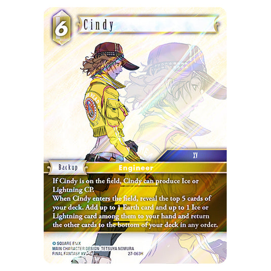 Cindy 27-063H card from the Final Fantasy set Journey of Discovery