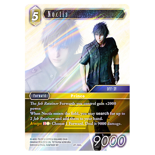 Noctis 27-066L card from the Final Fantasy set Journey of Discovery