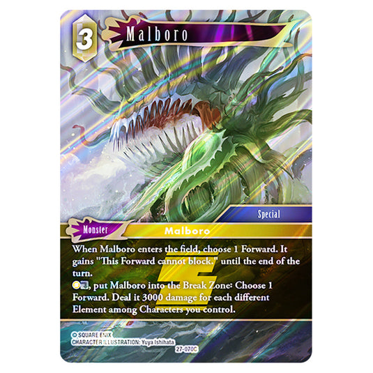 Malboro 27-070C card from the Final Fantasy set Journey of Discovery