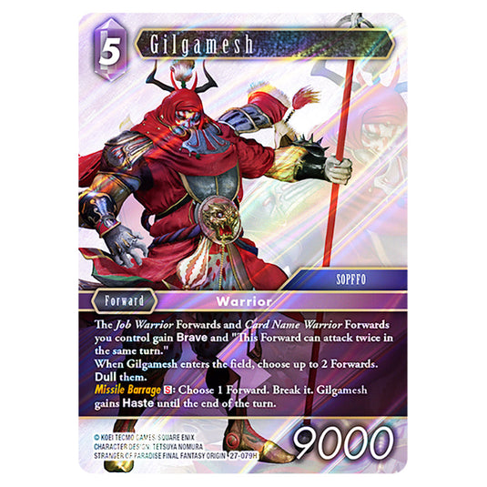 Gilgamesh 27-079H card from the Final Fantasy set Journey of Discovery