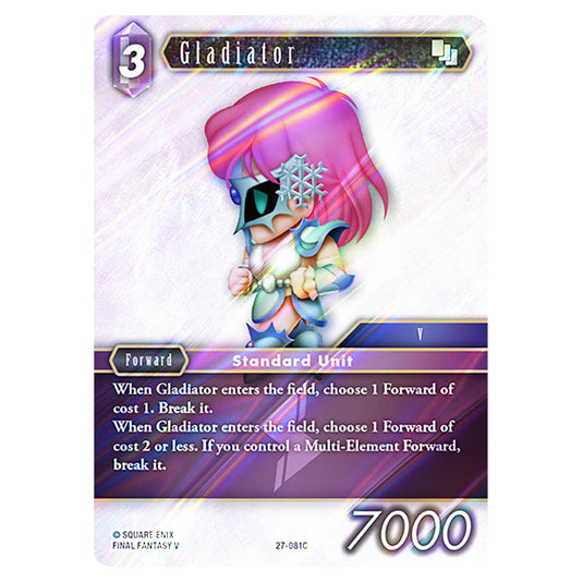 Gladiator 27-081C card from the Final Fantasy set Journey of Discovery