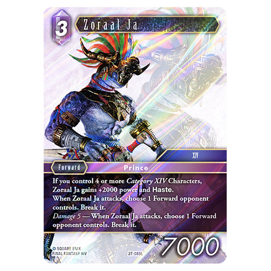 Zoraal Ja 27-085L card from the Final Fantasy set Journey of Discovery