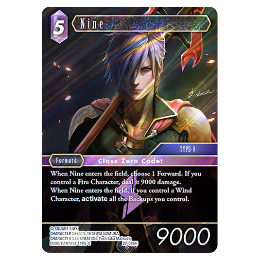 Nine 27-086H card from the Final Fantasy set Journey of Discovery